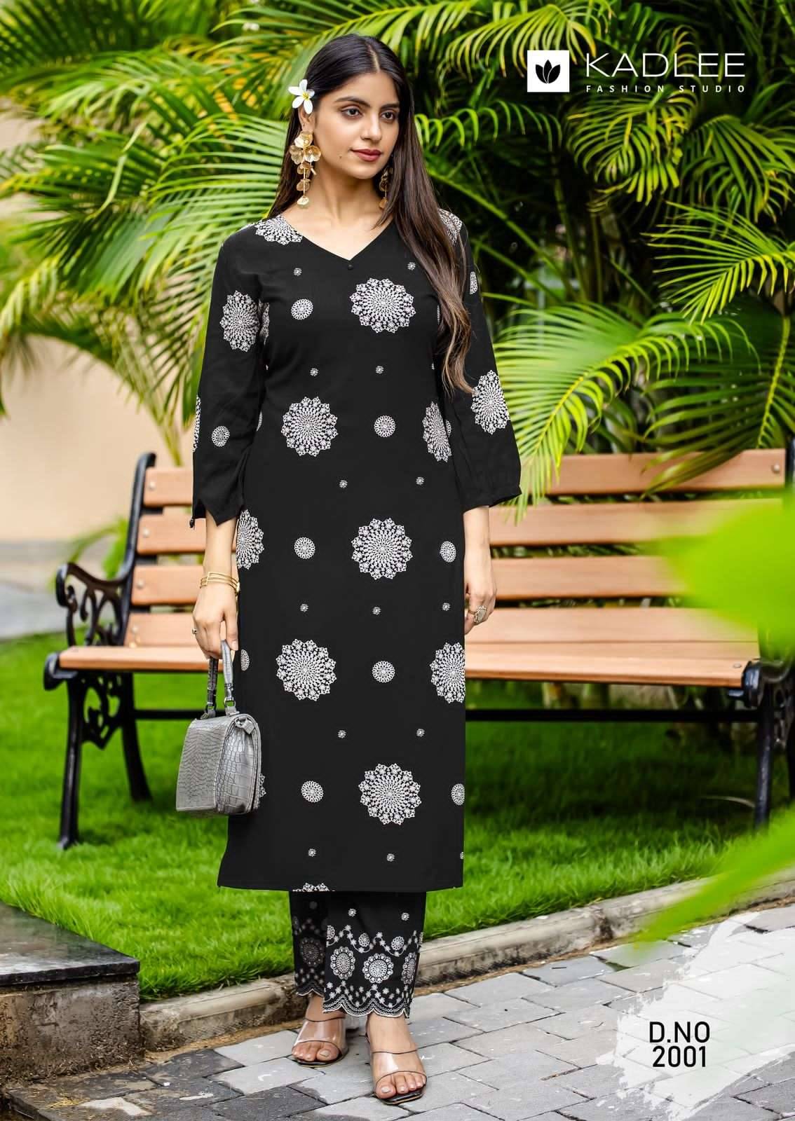  Majestica By KADLEE 2001 To 2005 Series Beautiful Festive Suits Colorful Stylish Rayon Kurtis At Wholesale Price